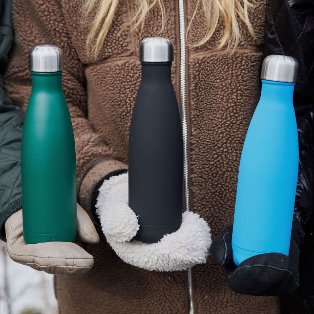 Sagaform Nils stalen fles Rubber 500ml