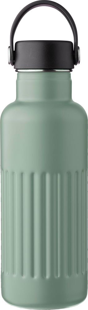 Gerecyclede roestvrijstalen dubbelwandige drinkfles (500 ml) Lior - met logo of onbedrukt bestellen - groen