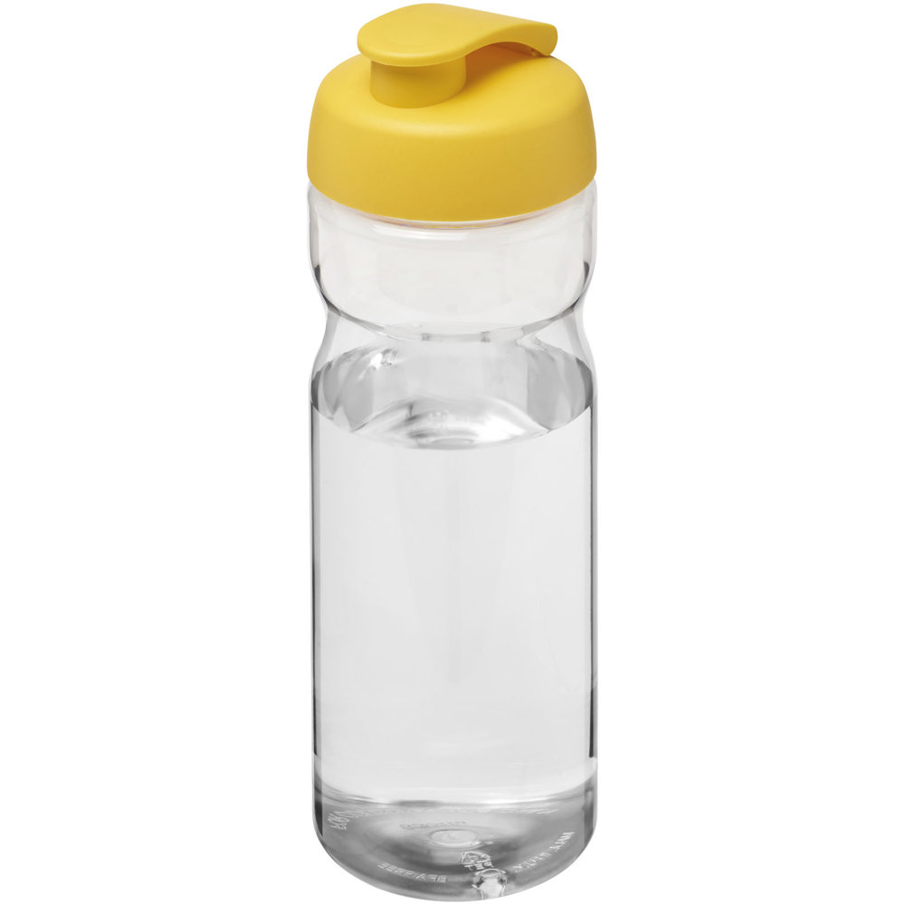 H2O Active® Base 650 ml sportfles met flipcapdeksel - voor bedrijven en relatiegeschenken - Transparent, Geel