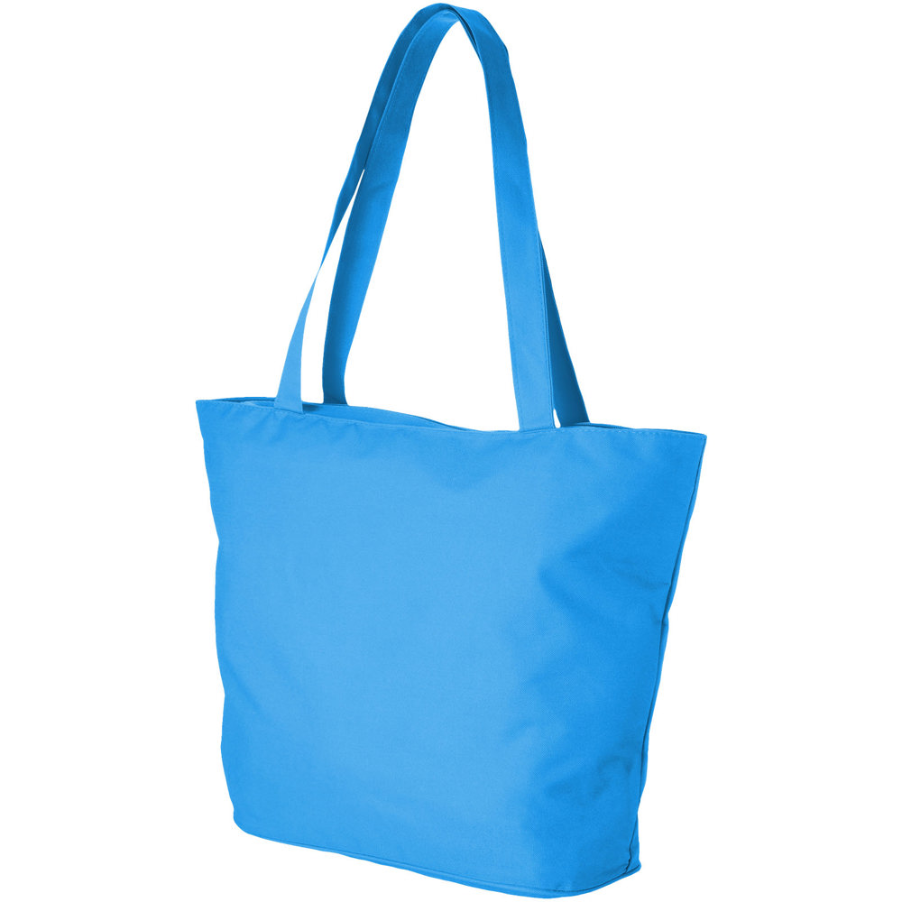Panama polyester draagtas met rits 20L - met logo of onbedrukt bestellen - Process blue