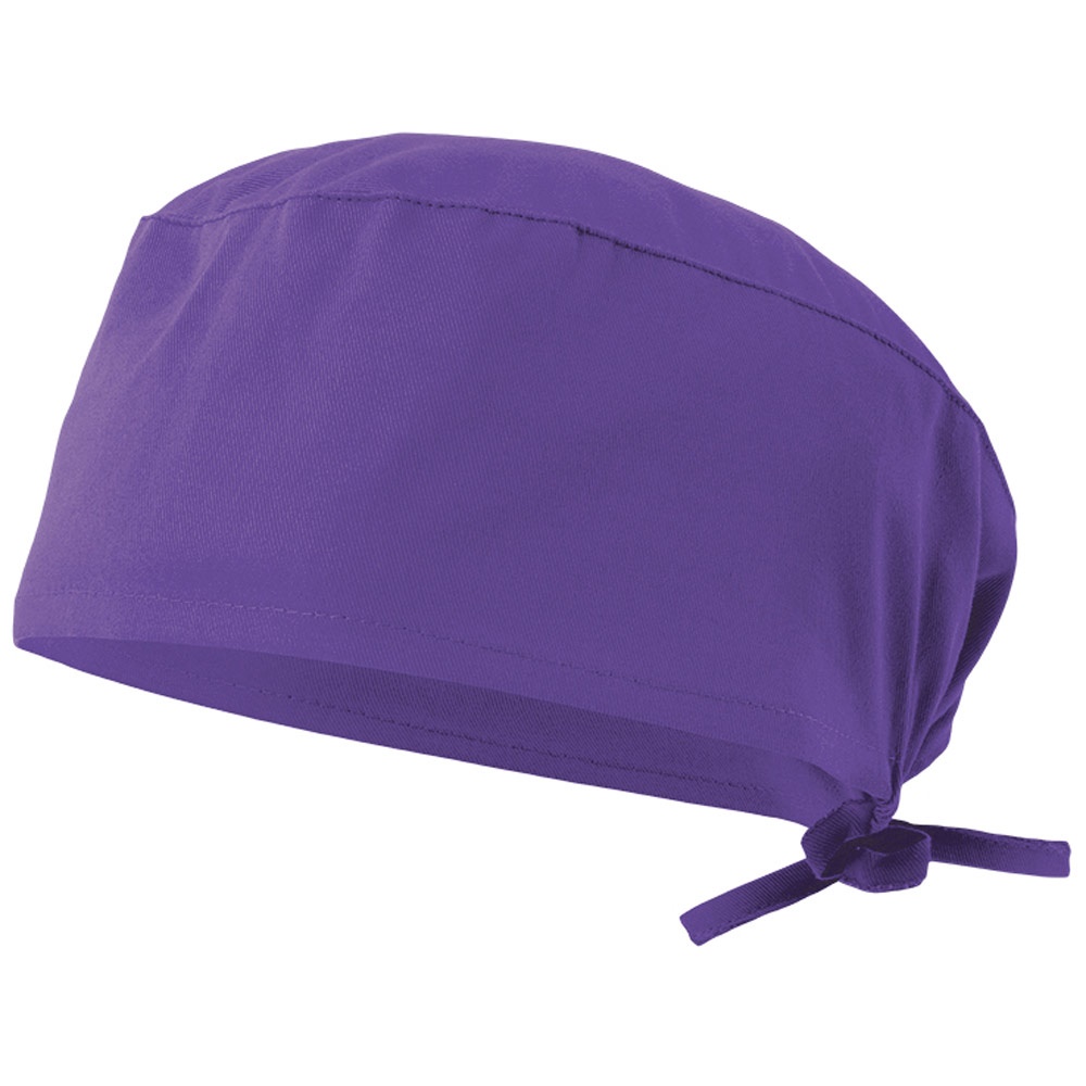 VL ENLIL. Sanitaire keperstof muts (190g/m²), van katoen (35%) en polyester (65%) - met logo of onbedrukt - Lila