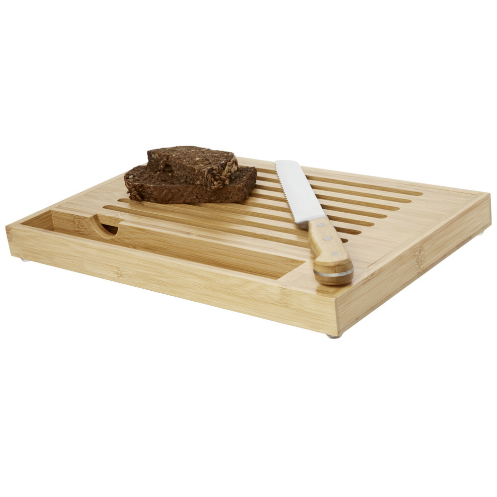 Pao bamboe snijplank met mes - met logo of onbedrukt bestellen
