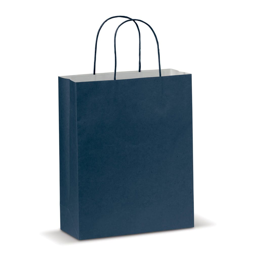 Draagtas papier middel 120g/m² - voor bedrijven en relatiegeschenken - Donkerblauw