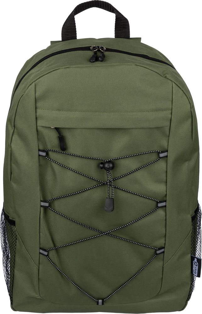 rPET polyester( 600D) hiking-rugzak Jari - voor bedrijven en relatiegeschenken - Groen