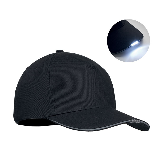 LUZCAP - 5 panelen LED baseballpet katoe