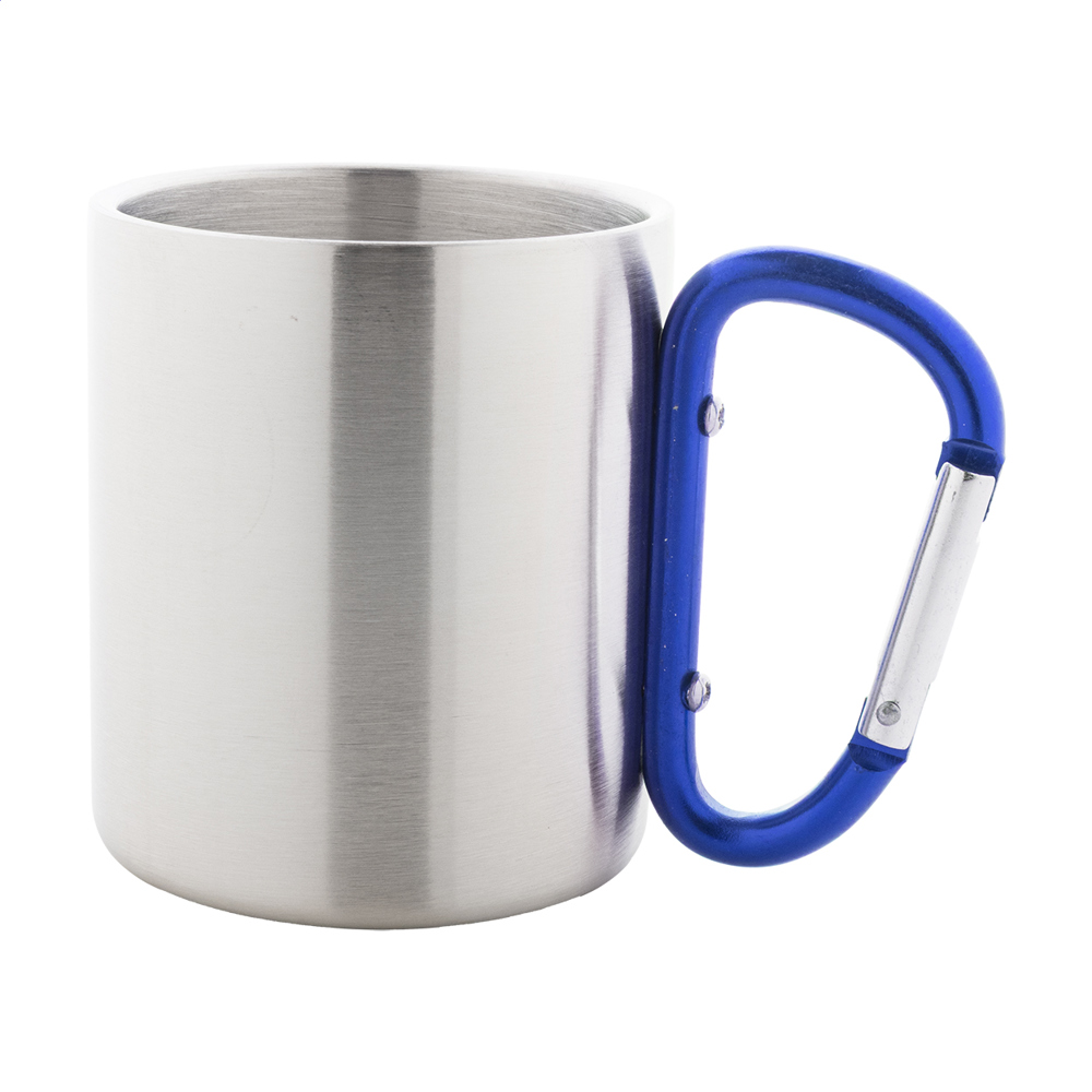 Cadisha - roestvrijstalen mok - bedrukt of onbedrukt verkrijgbaar - blauw/zilver