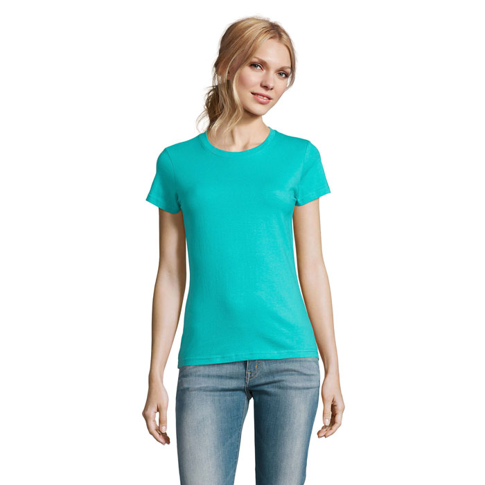 IMPERIAL WOMEN - IMPERIAL DAMES T-Shirt 190g - voor bedrijven en relatiegeschenken - Caribisch Blauw
