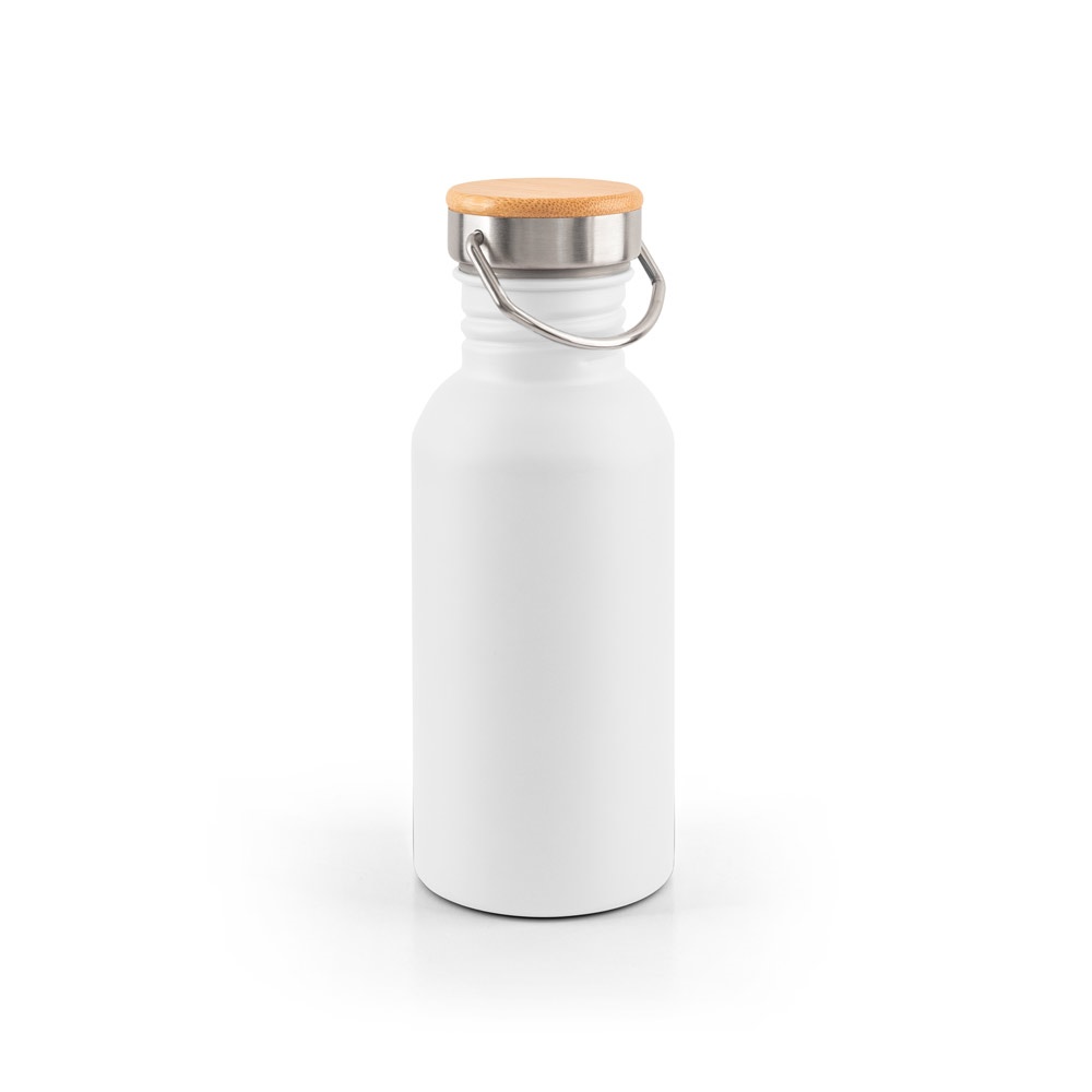 EWING. Enkelwandige roestvrijstalen fles (90% gerecycled) - kopen of bedrukken - wit