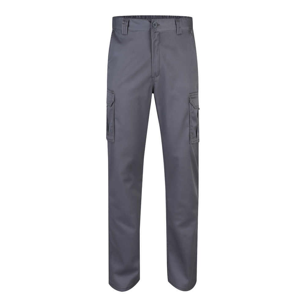 VL LUGH. Stretch broek met meerdere zakken (240 g/m²) van katoen (46%), EME (38%) en polyester (16%) - kopen - Grijs