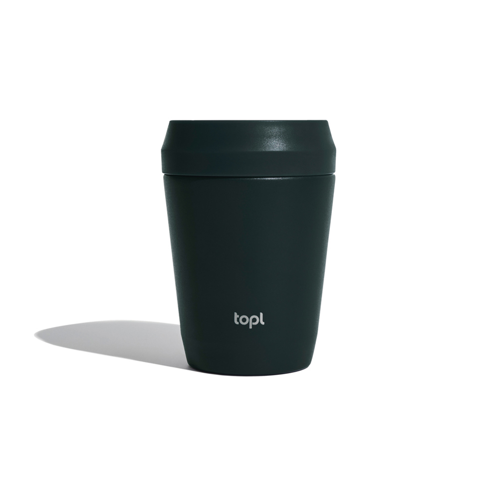 Topl Recycled Staal To Go beker gepatenteerd 360 Lid 235ml - kopen of bedrukken