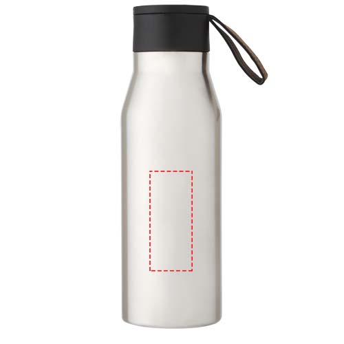 Ljungan koperen vacuüm geïsoleerde roestvrijstalen fles van 500 ml met PU leren band en deksel