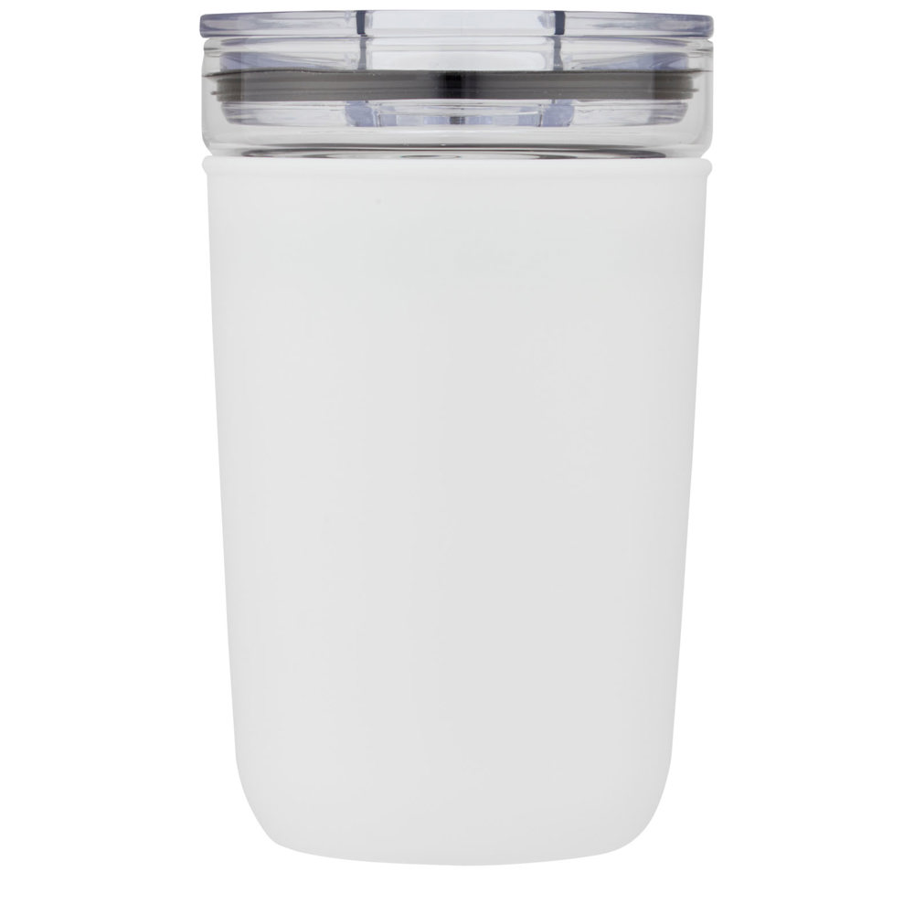 Bello 420 ml glazen beker met buitenwand van gerecycled plastic