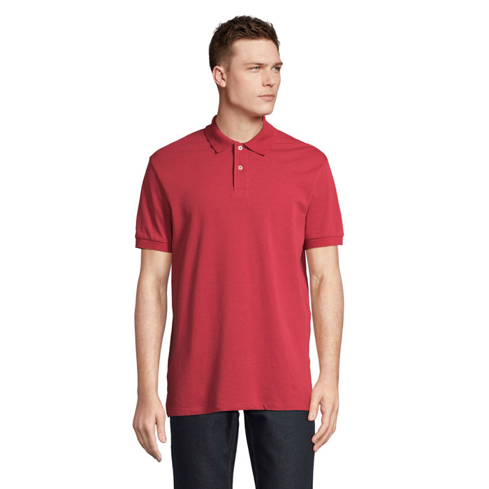 PACIFIC - PACIFIC HEREN POLO - bedrukt of onbedrukt verkrijgbaar - Folk Red Twin