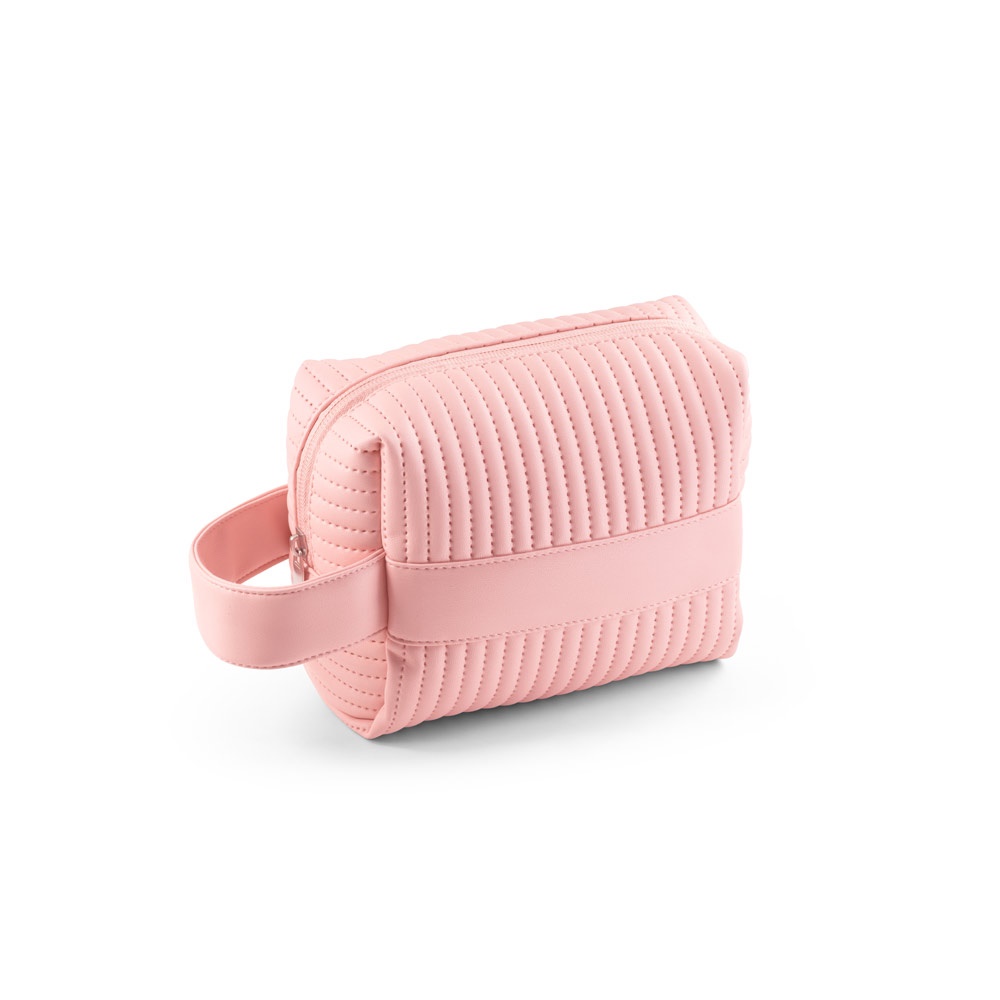 GILI. PU-handtas (21% gerecycled PU en 30% gerecycled polyester) - met logo of onbedrukt bestellen - licht roze