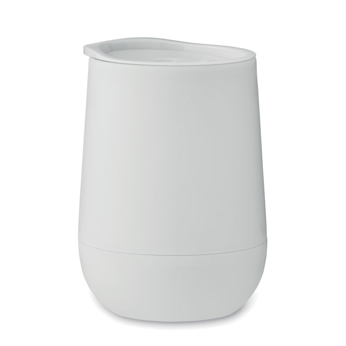 GO - PP dubbelwandige beker 300ml - voor bedrijven en relatiegeschenken - Wit