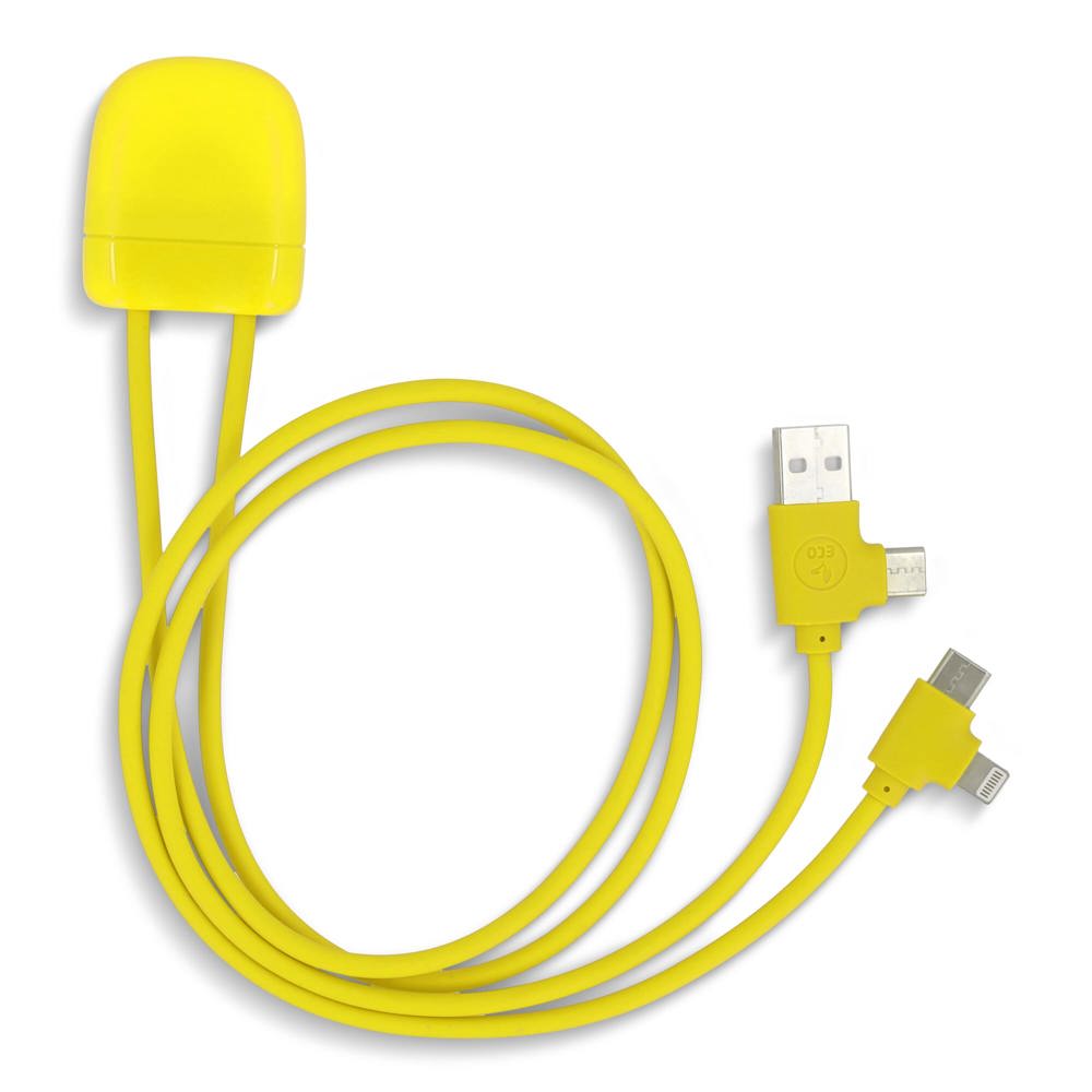 Xoopar Ice-C Charging cable - kopen of bedrukken - Geel