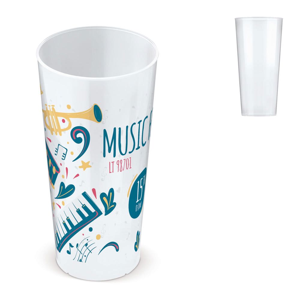 Ecologische cup biomateriaal 500ml - met logo of onbedrukt bestellen