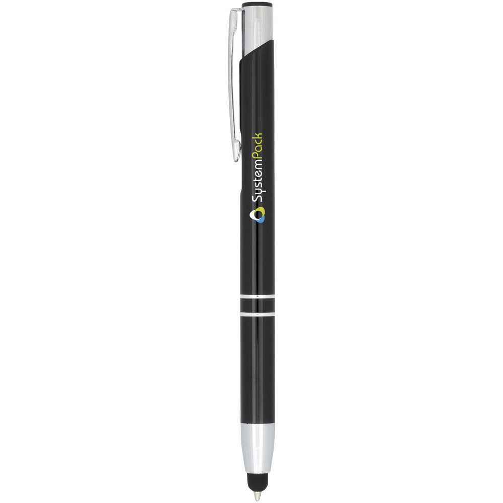 Moneta geanodiseerde aluminium stylus balpen (blauwe inkt)