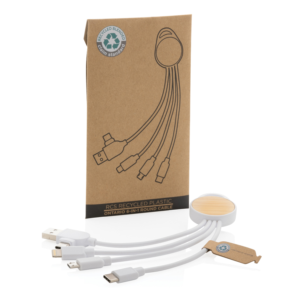 RCS gerecycled plastic Ontario 6-in-1 ronde kabel