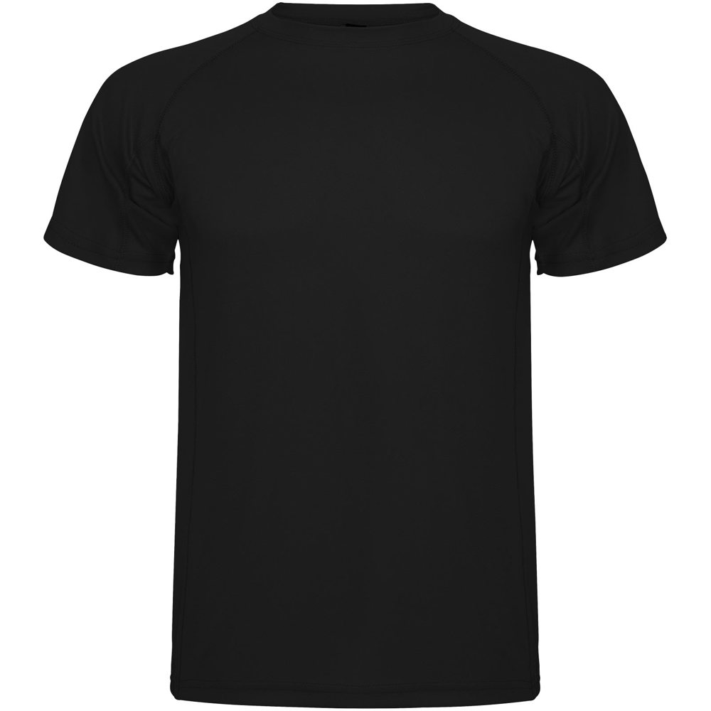 Montecarlo sportshirt met korte mouwen voor kinderen - voor bedrijven en relatiegeschenken - Zwart