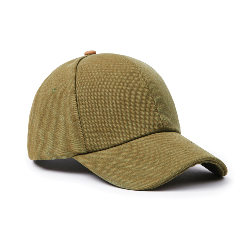VINGA Bosler AWARE™ recycled canvas cap - voor bedrijven en relatiegeschenken - groen (± PMS 7497)