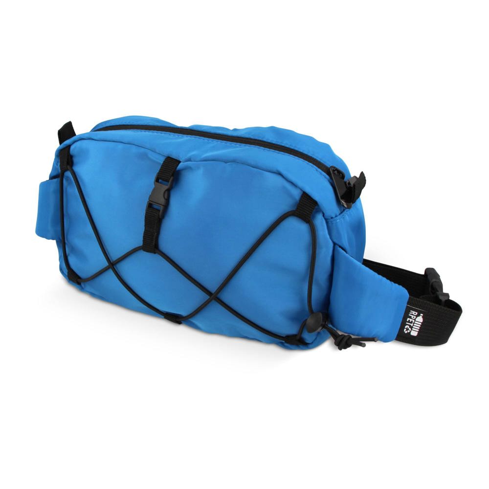 Crossbodytas R-PET met trekkoord - met logo of onbedrukt bestellen - Blauw