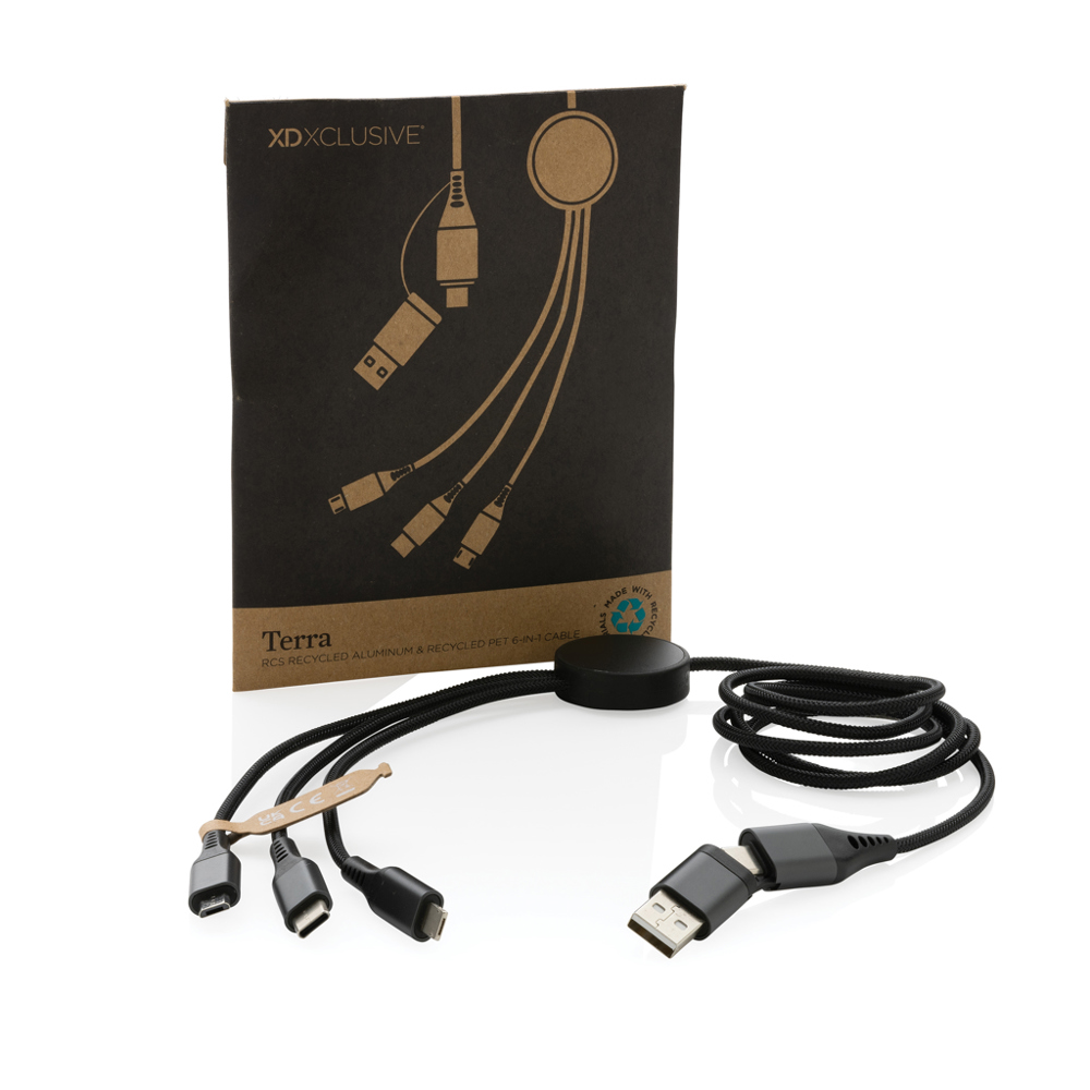 Terra 60W RCS recycled aluminium 120 cm 6-in-1 kabel