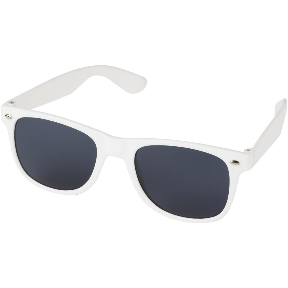 Sun Ray zonnebril van gerecycled plastic - bedrukt of onbedrukt verkrijgbaar - Wit