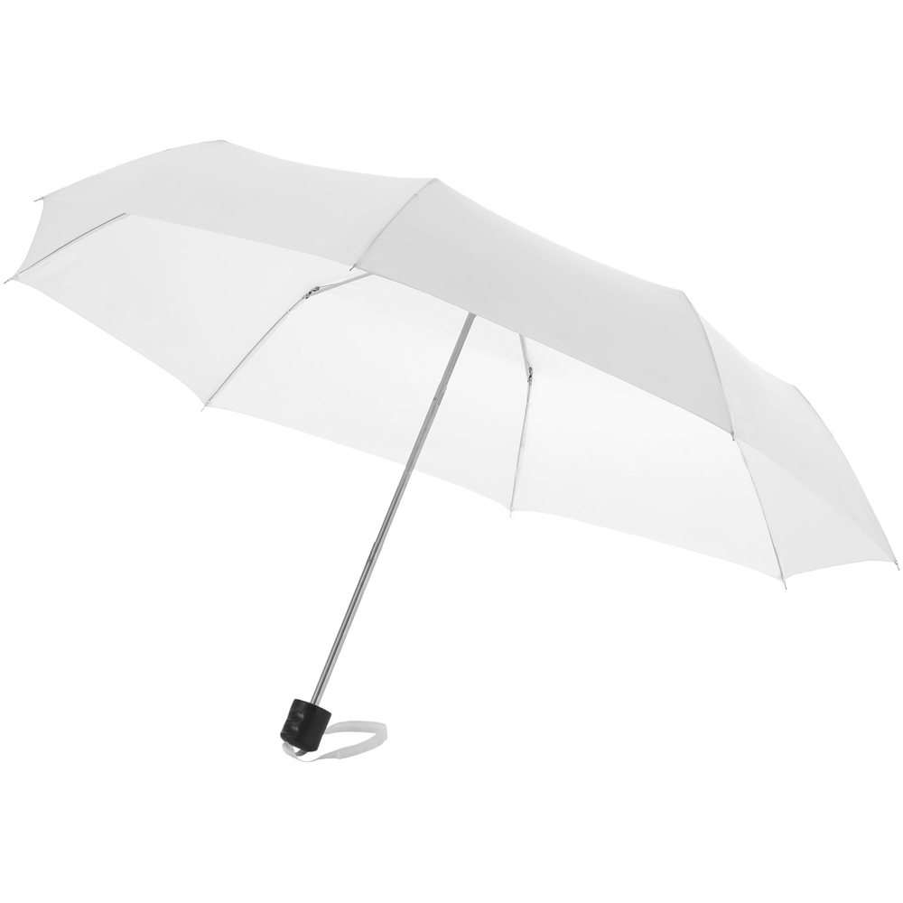 Ida 21.5'' opvouwbare paraplu - voor bedrijven en relatiegeschenken - Wit