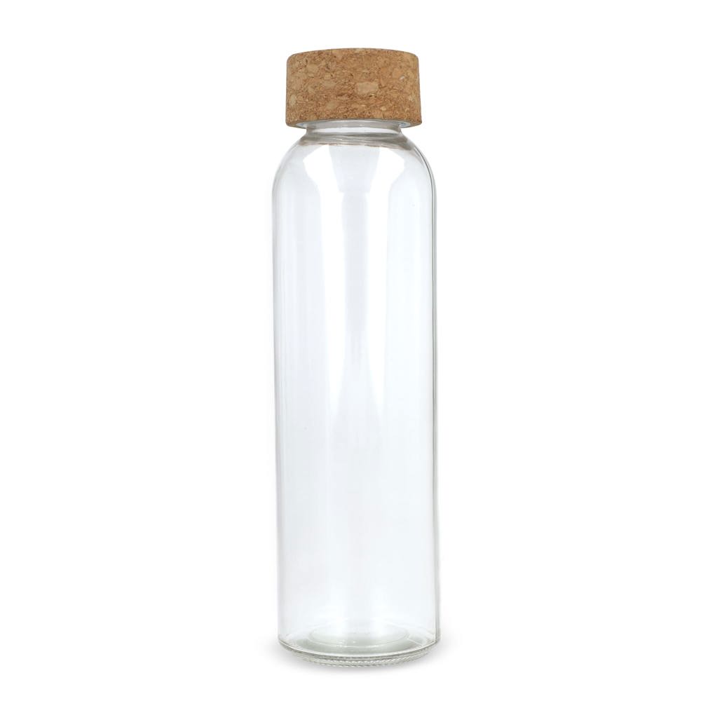 Gerecycled glazen fles met kurken dop 500ml