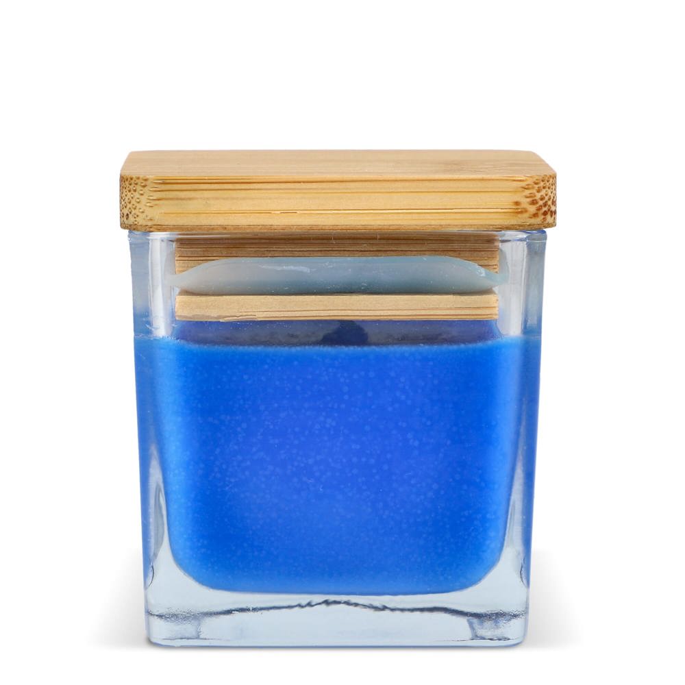 Chakra plantaardige kaars in glazen houder