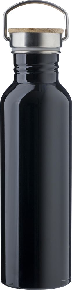 RVS drinkfles Poppy - met logo of onbedrukt bestellen - Zwart