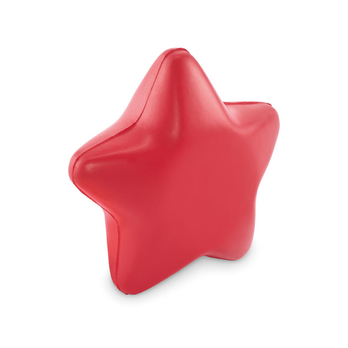 STARLY - PU anti-stress ster - bedrukt of onbedrukt verkrijgbaar - rood
