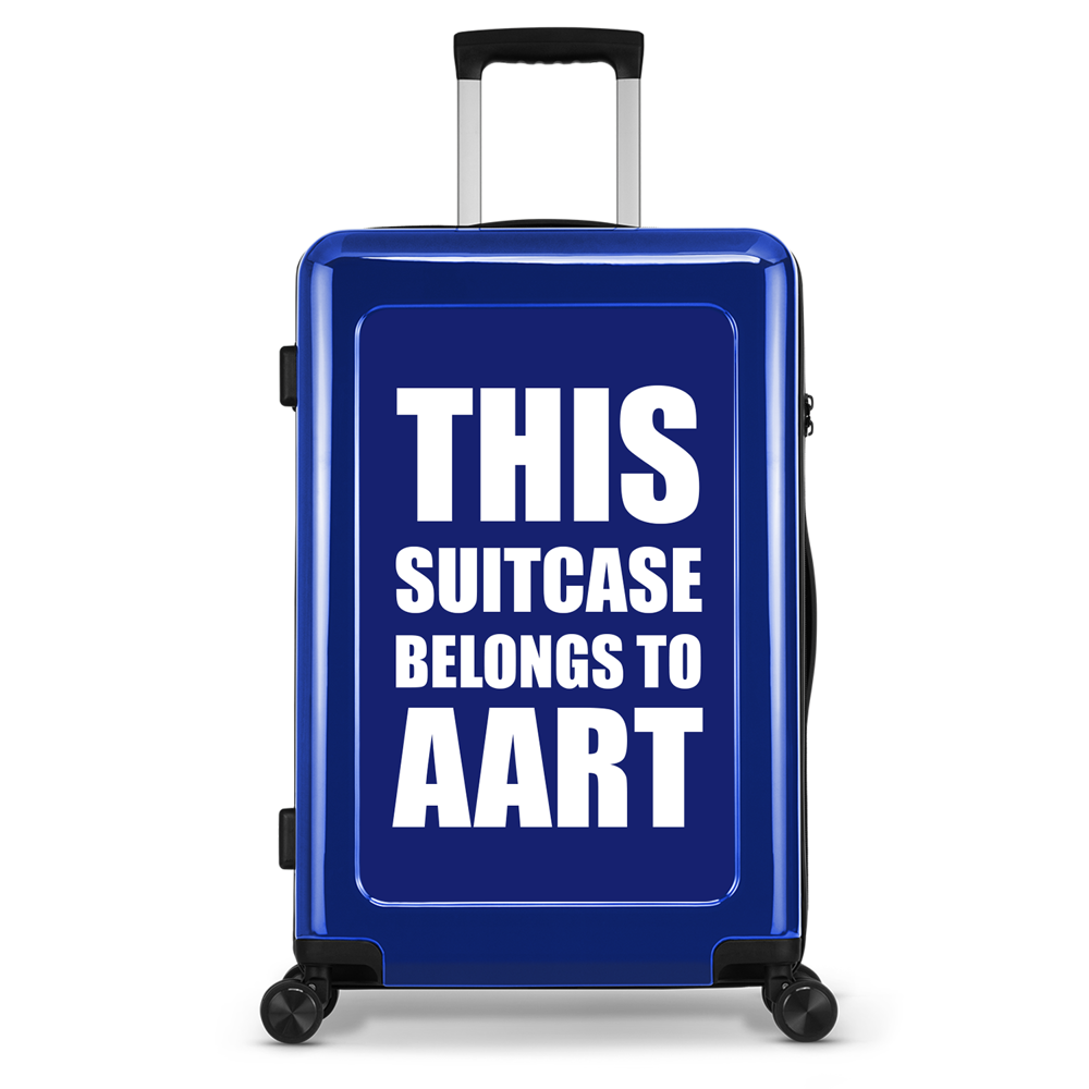 STICKERCASE® 24" Reiskoffer donker blauw - met gepersonaliseerde sticker en/of individuele namen