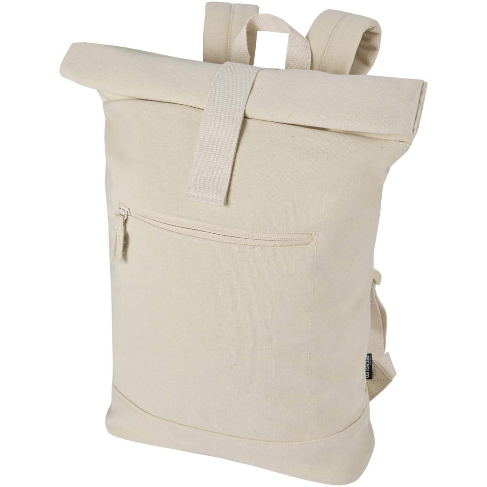 Recanvas 14” GRS gerecycleerde rolltop rugzak 16L - bedrukt of onbedrukt verkrijgbaar - Zandsteen