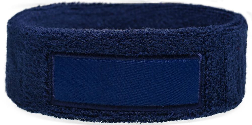 Hoofdband met label - bedrukt of onbedrukt verkrijgbaar - Navy (PMS 533c) / Navy