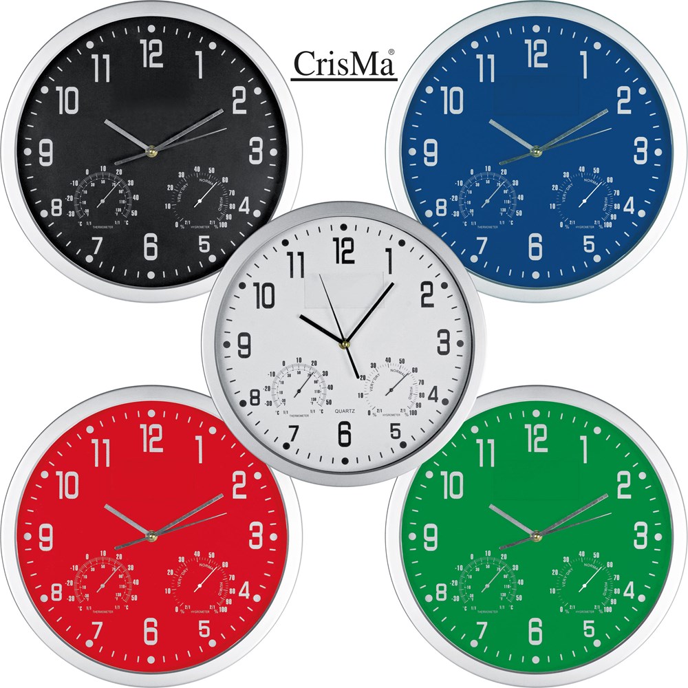Wandklok met thermometer en hygrometer - kopen of bedrukken