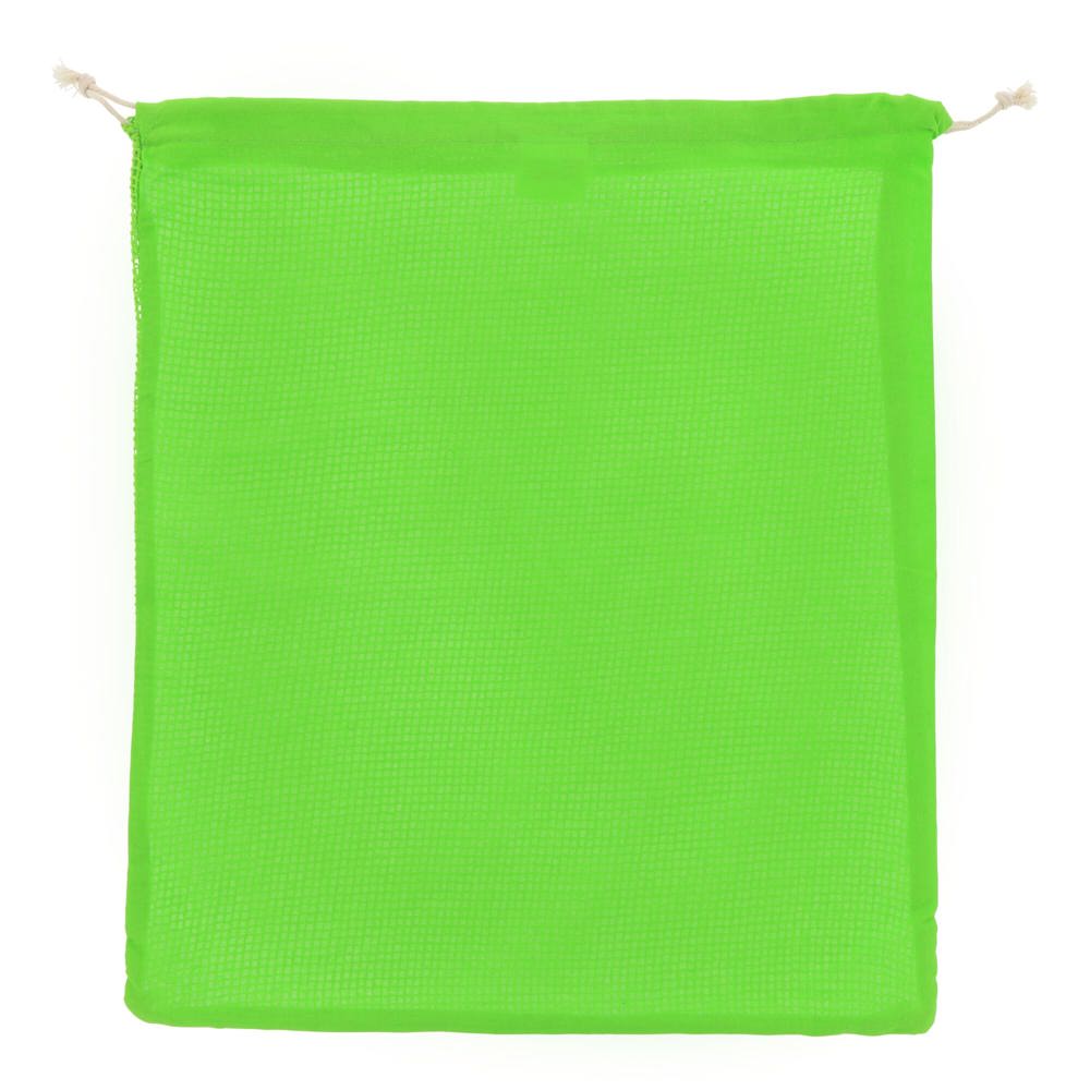 Herbruikbaar groente & fruit zakje OEKO-TEX® katoen 40x45cm - met logo of onbedrukt bestellen - lichtgroen