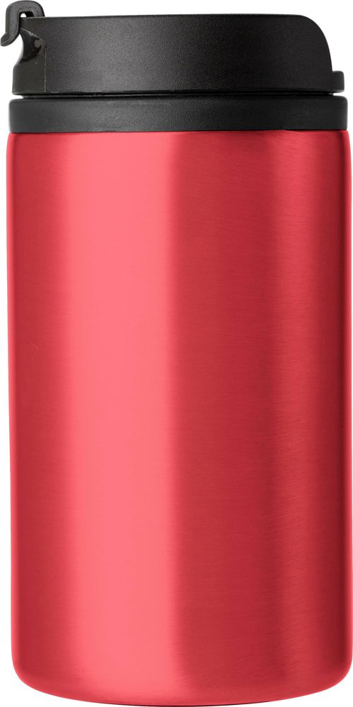 RVS, dubbel wandige thermosmok Gisela - met logo of onbedrukt bestellen - rood