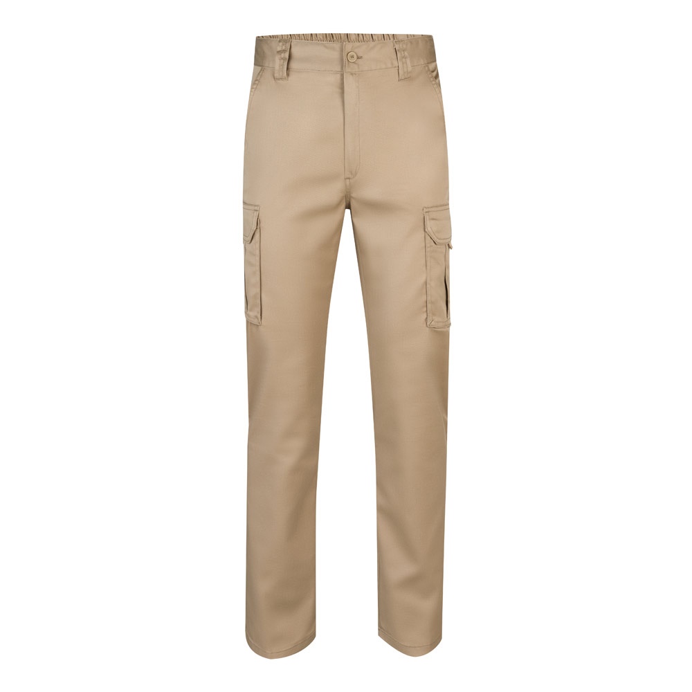 VL LUGH. Stretch broek met meerdere zakken (240 g/m²) van katoen (46%), EME (38%) en polyester (16%) - kopen - Ecru