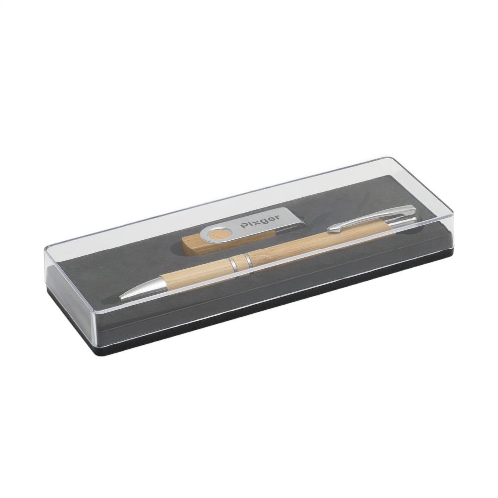 Bamboo Connect Giftset 8 GB - voor bedrijven en relatiegeschenken