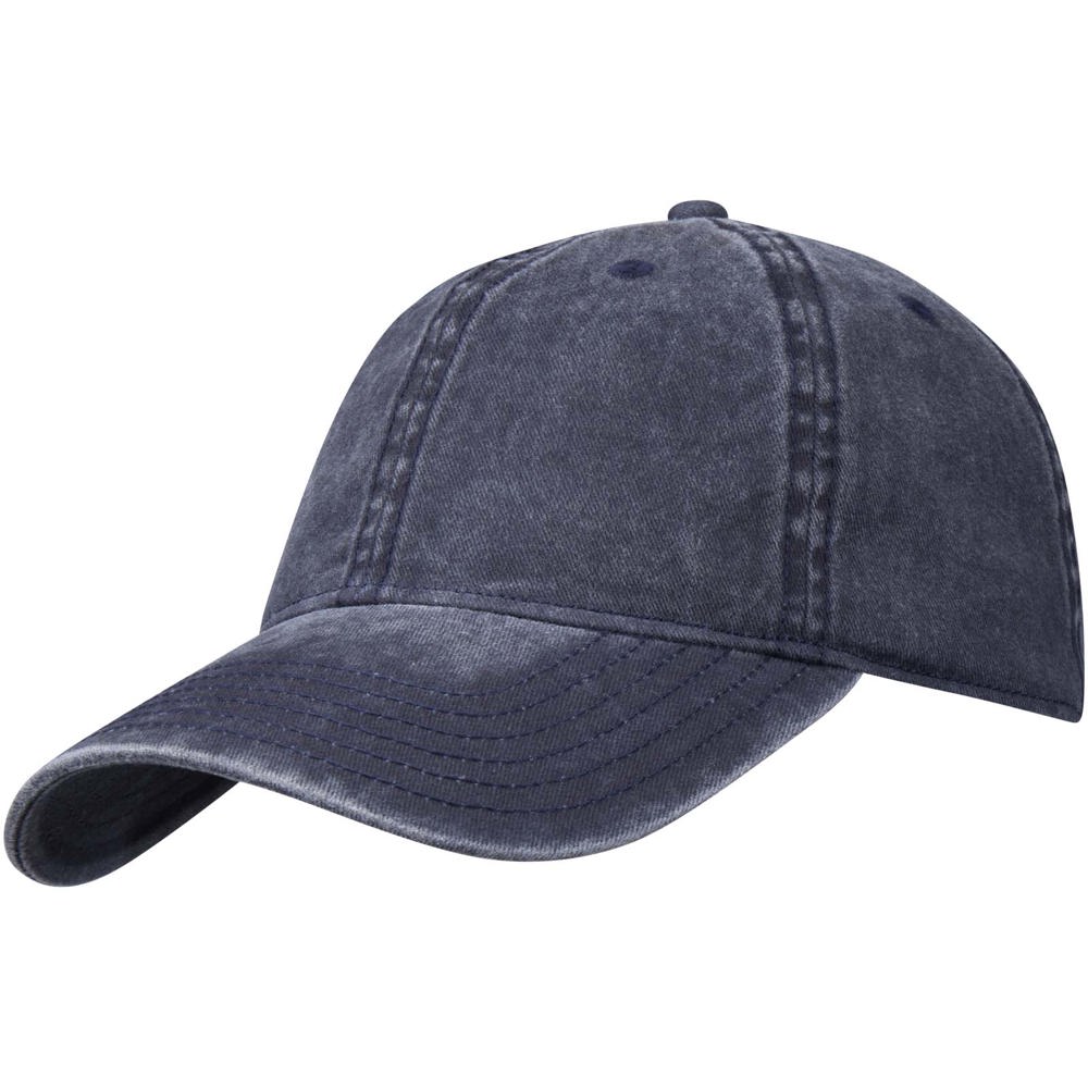 Grafton 6 panel gewassen cap - kopen of bedrukken - Marineblauw