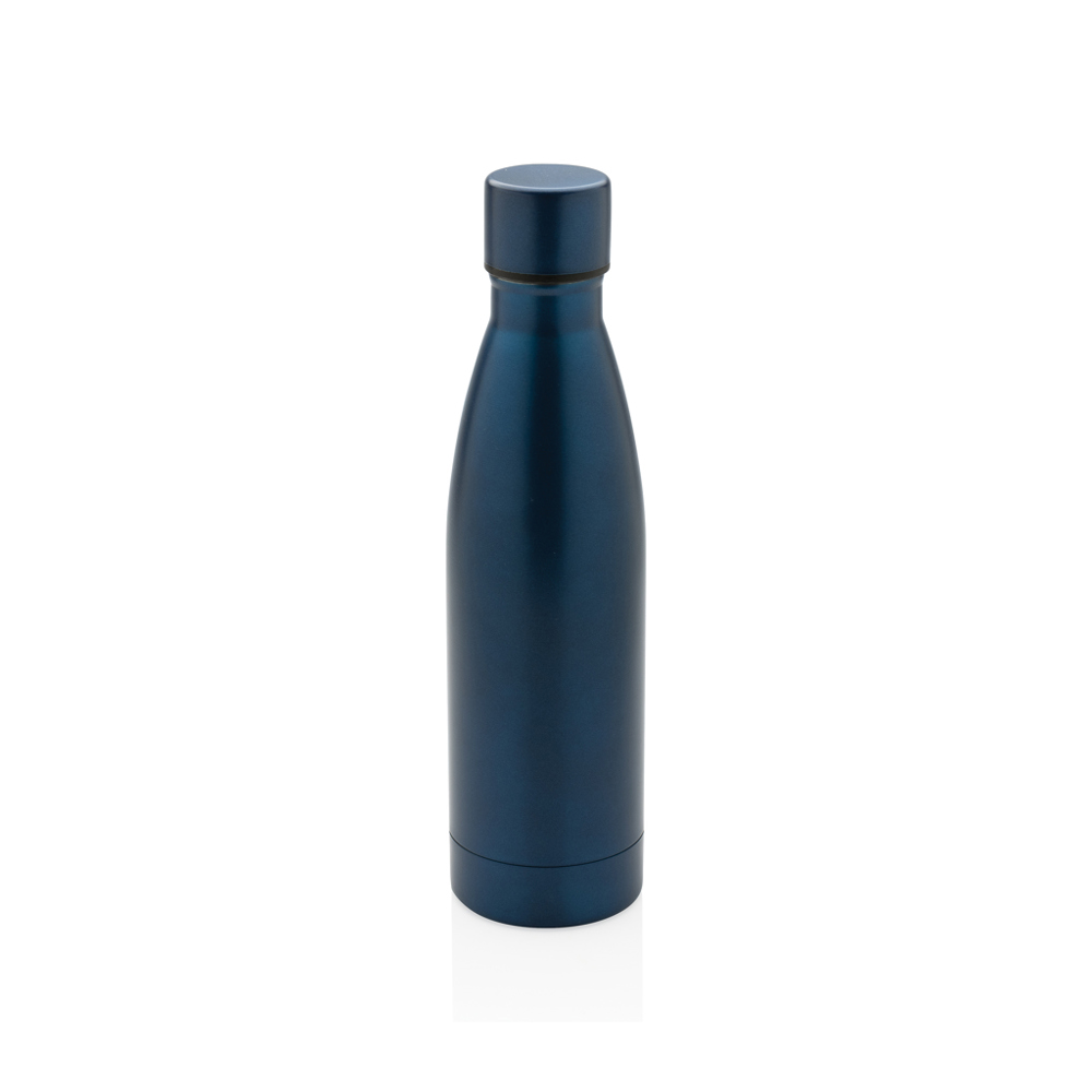 RCS gerecycled roestvrijstalen unikleur vacuümfles - kopen of bedrukken - donkerblauw (± PMS Blue 8483C)