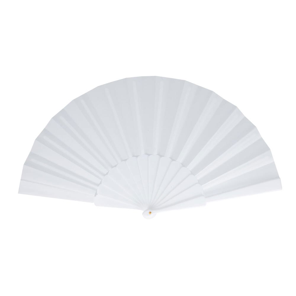 Waaier plastic & polyester - voor bedrijven en relatiegeschenken - Wit