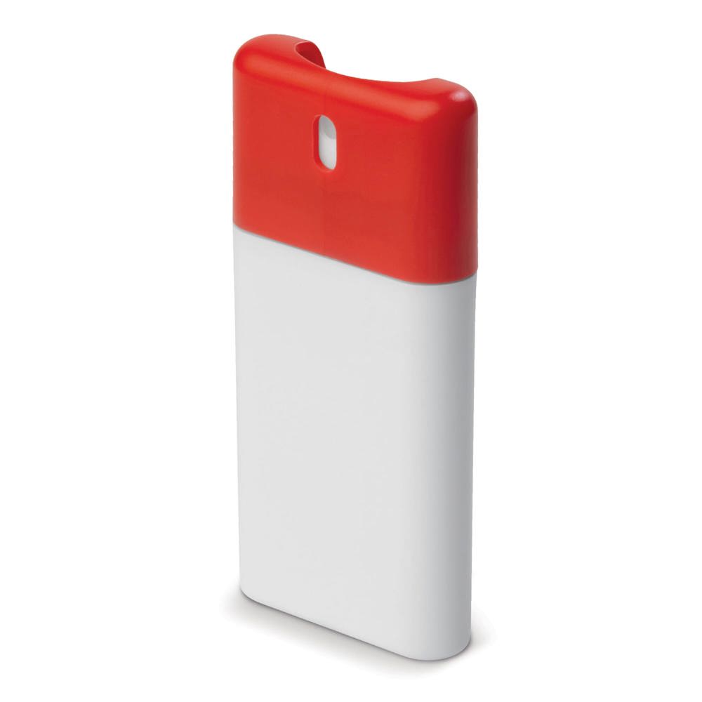 Reinigende handspray 20ml - voor bedrijven en relatiegeschenken - Wit / Rood