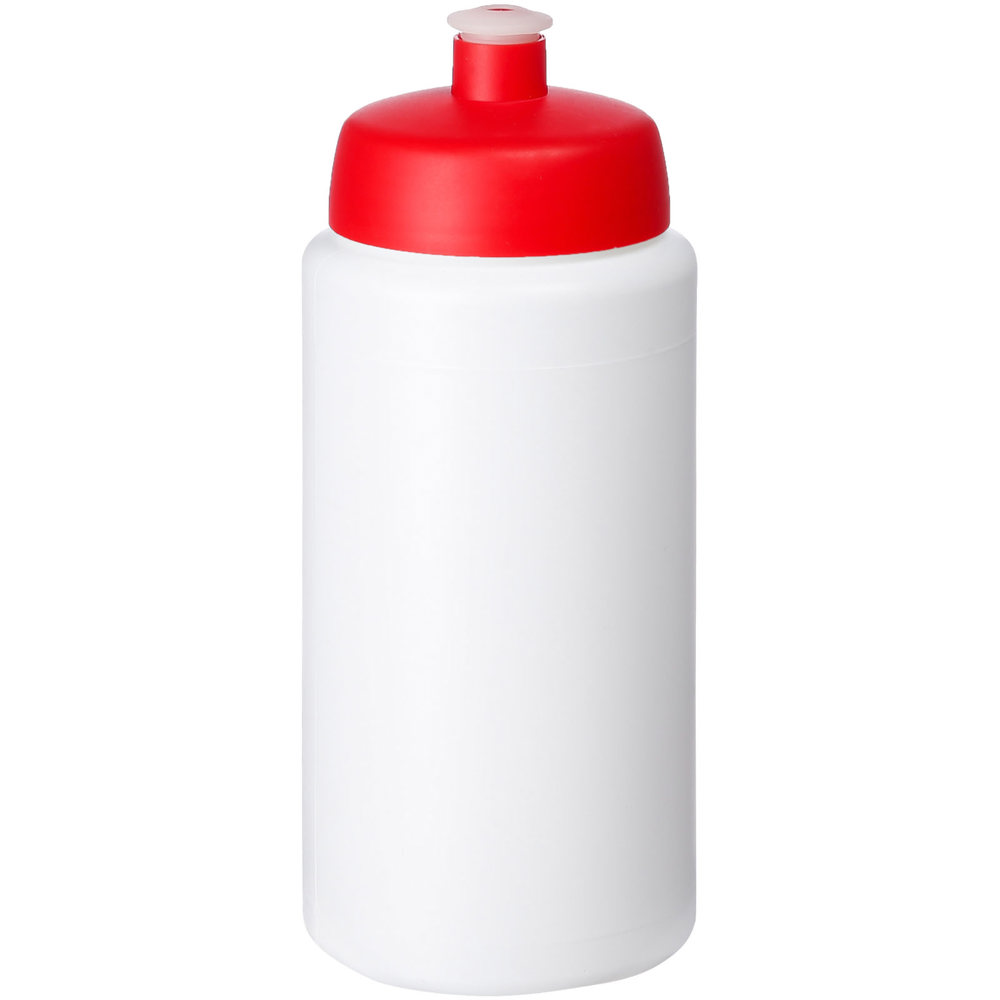 Baseline® Plus grip 500 ml sportfles met sportdeksel - kopen of bedrukken - Wit, Rood