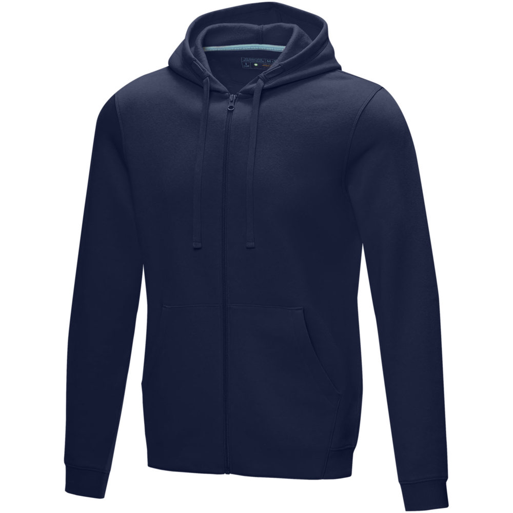 Ruby heren biologische gerecyclede hoodie met volledige rits - kopen of bedrukken - Marineblauw