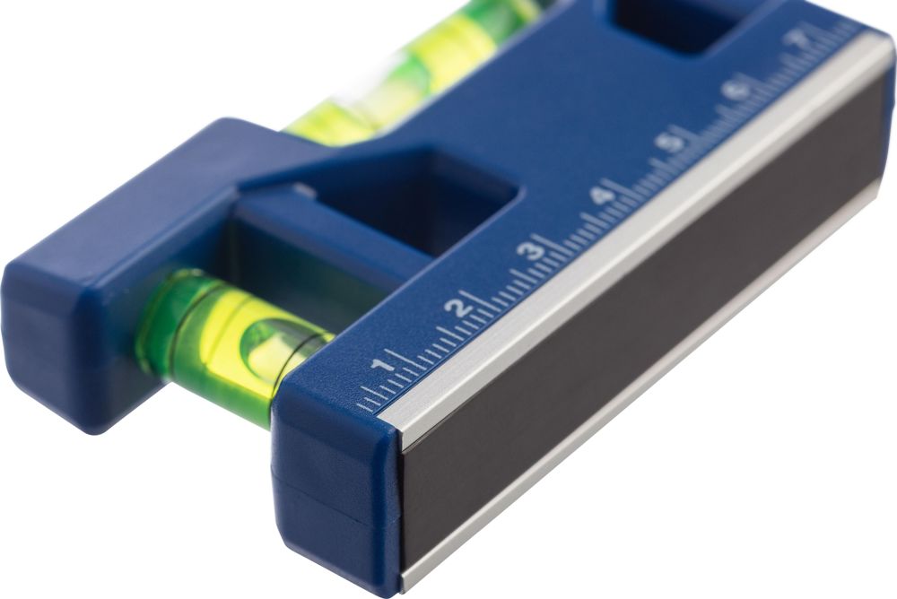 Gerecycled ABS sleutelhanger met waterpas Indira