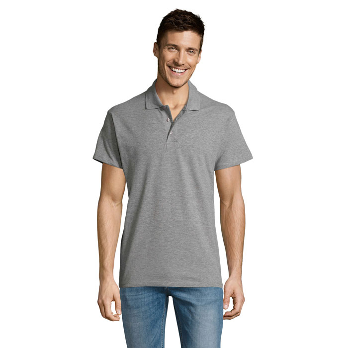 SUMMER II - SUMMER II HEREN Polo 170g - voor bedrijven en relatiegeschenken - Grijs Gemêleerd 2