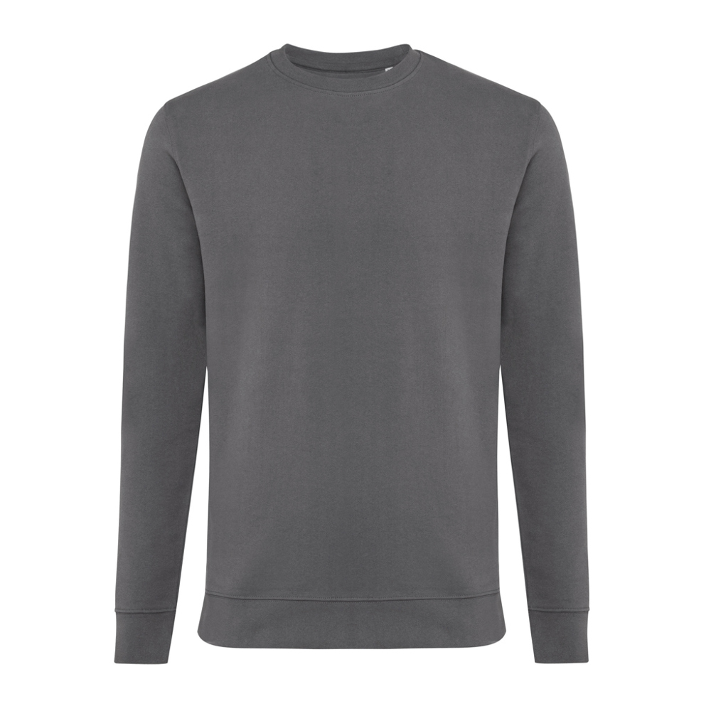 IQONIQ Zion gerecycled katoen sweater - voor bedrijven en relatiegeschenken - antraciet (± PMS 19-3900 TCX)